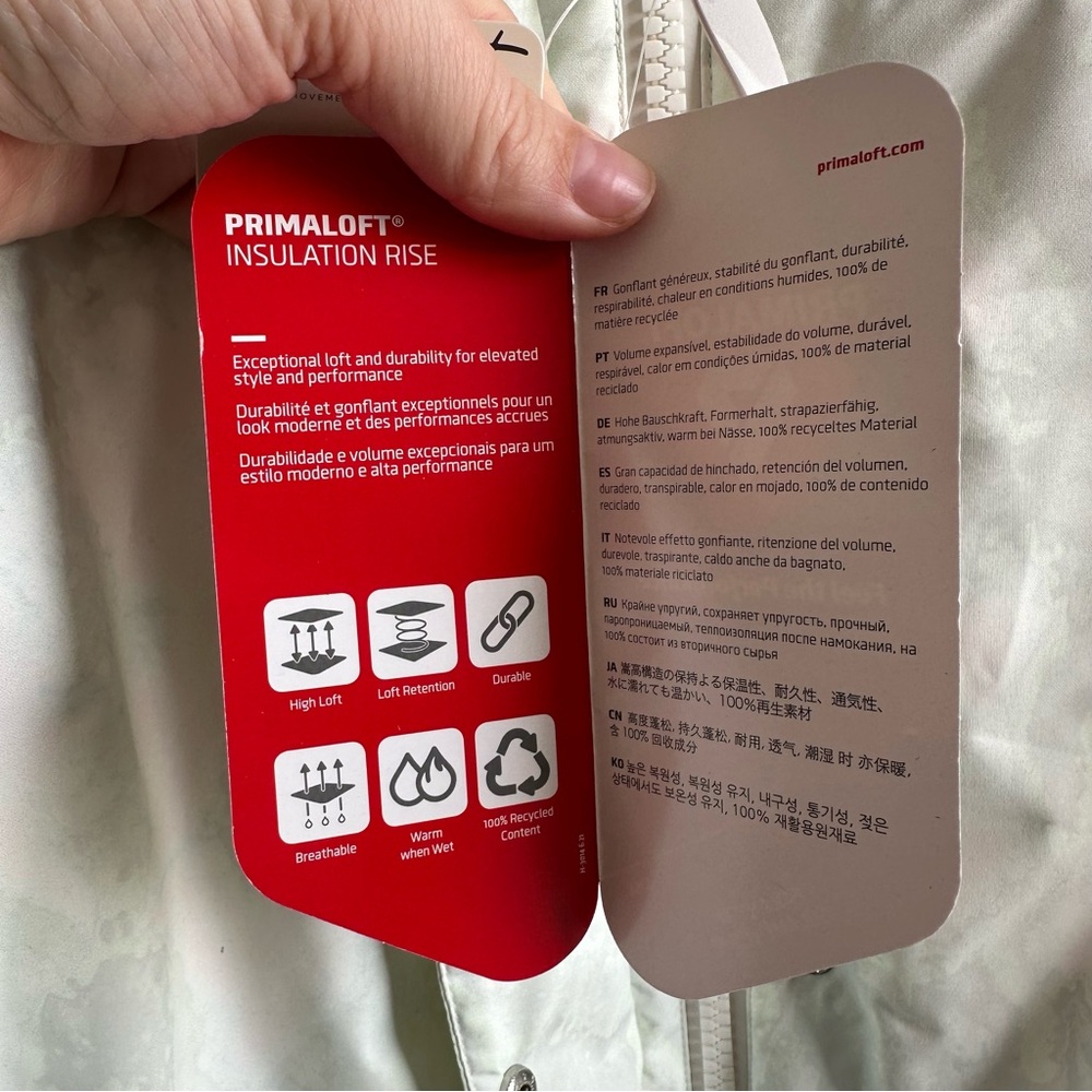 NWT Free People Movement Bunny Slope Printed Puffer Mountain Mist Mint Large - Picture 11 of 13